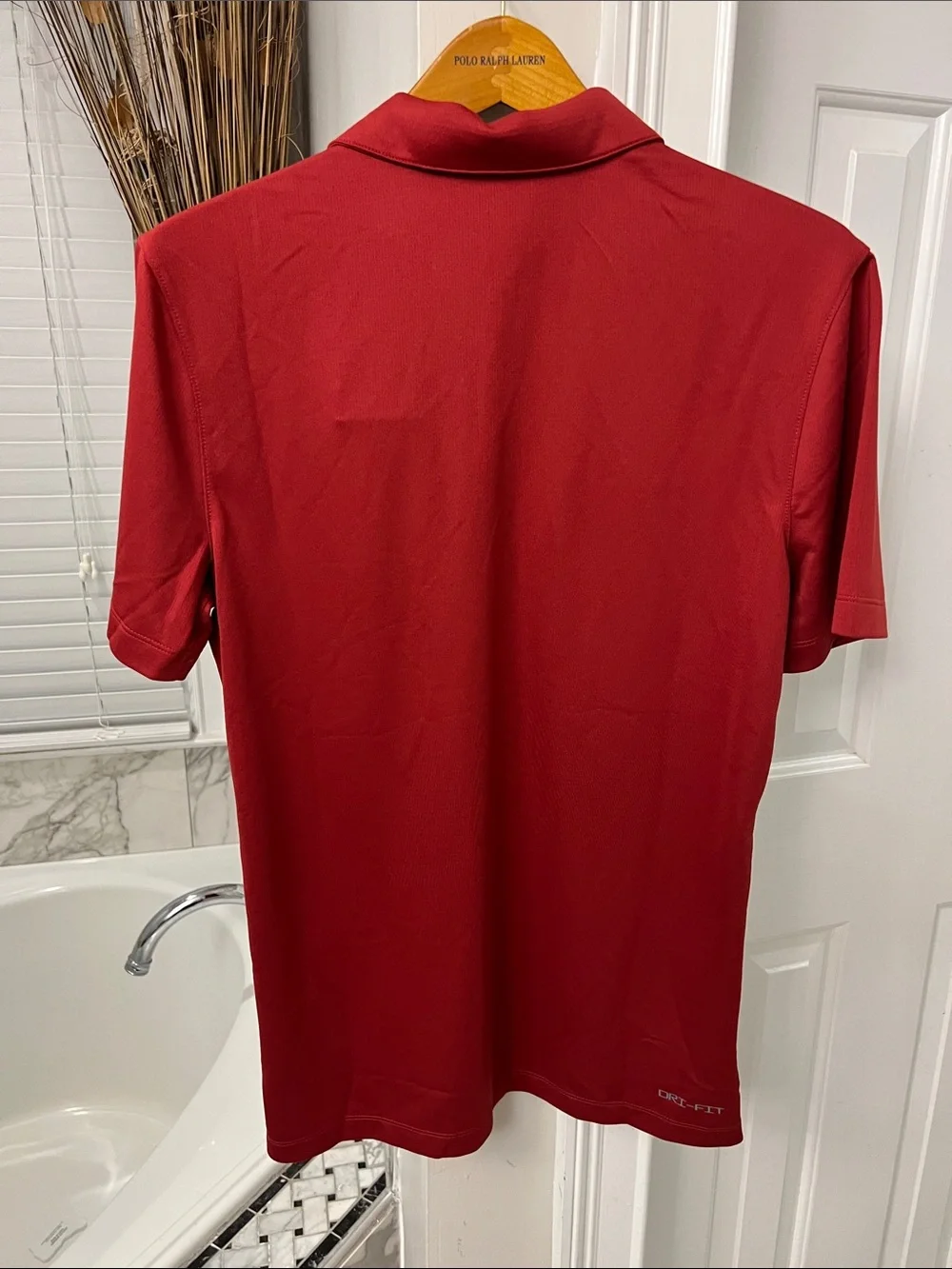 Nike Men’s Maroon Polo Shirt with White Swoosh